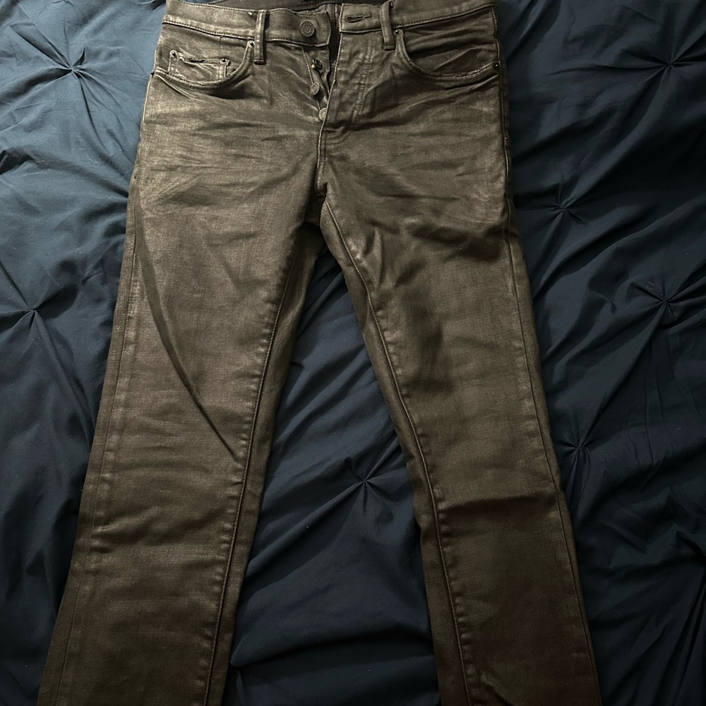 Black Purple Skinny Jeans
